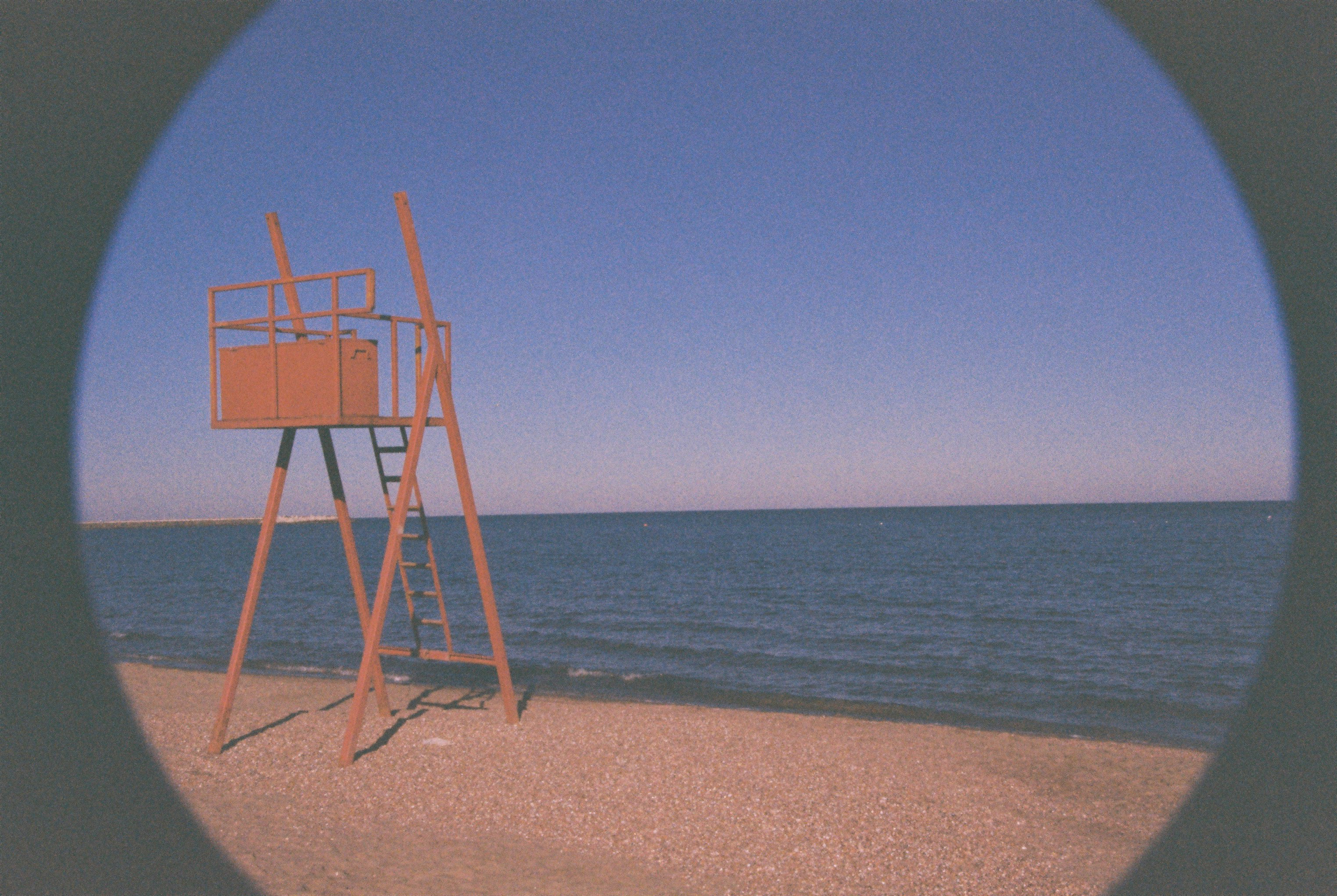 Photo of seaside in Romania, with vignette and prominent grain.